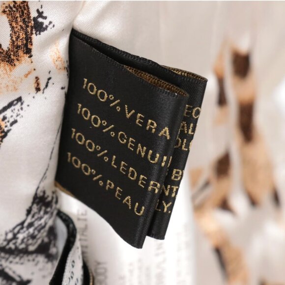 AUTH Roberto Cavalli Printed Silk Patchwork and Suede Leather Jacket NWT - Picture 8 of 8